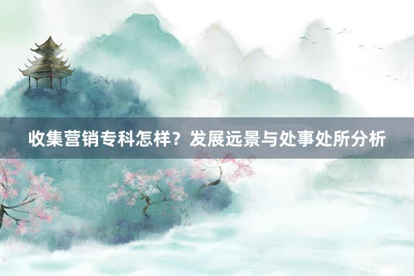 收集营销专科怎样？发展远景与处事处所分析